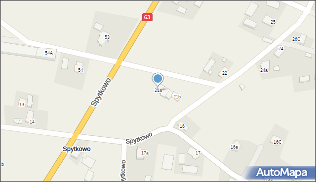 Spytkowo, Spytkowo, 21a, mapa Spytkowo