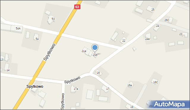 Spytkowo, Spytkowo, 21b, mapa Spytkowo