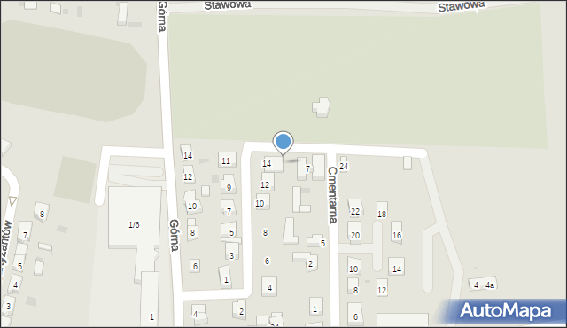 Środa Śląska, Spokojna, 16a, mapa Środa Śląska