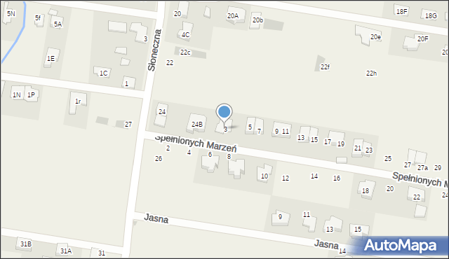 Stanisławów Pierwszy, Spełnionych Marzeń, 3, mapa Stanisławów Pierwszy