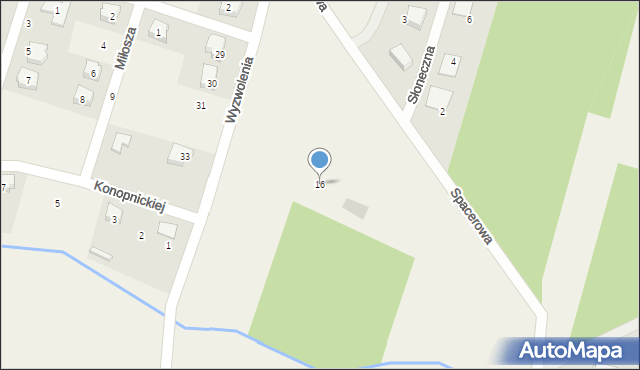 Stara Kiszewa, Spacerowa, 16, mapa Stara Kiszewa