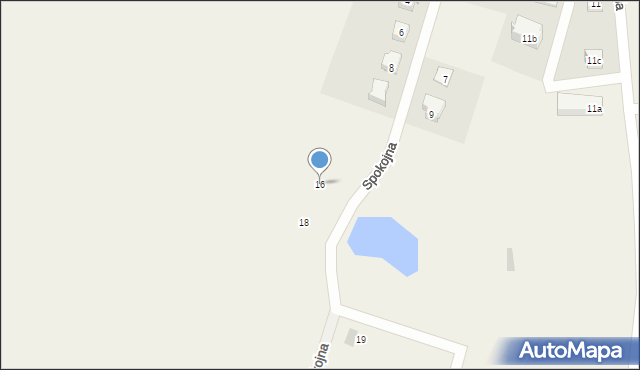 Stara Kiszewa, Spokojna, 16, mapa Stara Kiszewa