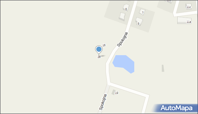 Stara Kiszewa, Spokojna, 18, mapa Stara Kiszewa