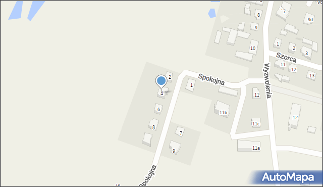 Stara Kiszewa, Spokojna, 4, mapa Stara Kiszewa
