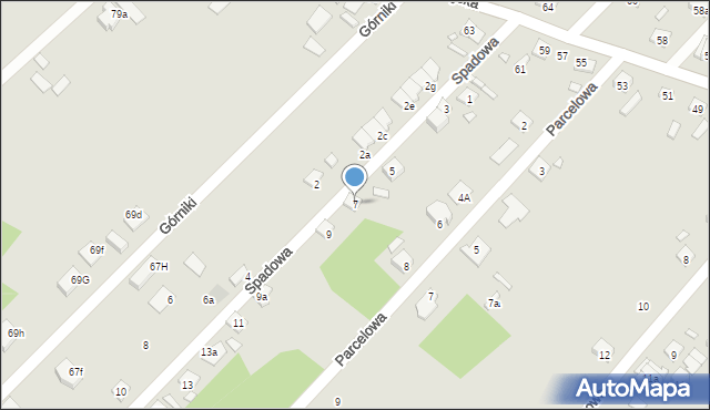 Starachowice, Spadowa, 7, mapa Starachowic