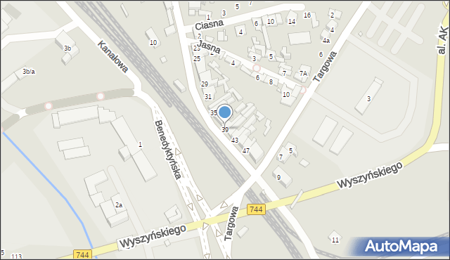 Starachowice, Spółdzielcza, 39, mapa Starachowic