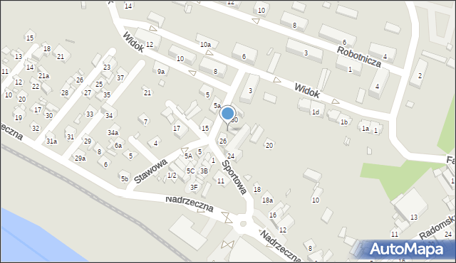 Starachowice, Sportowa, 28, mapa Starachowic