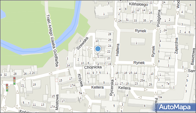 Starogard Gdański, Spichrzowa, 1, mapa Starogard Gdański