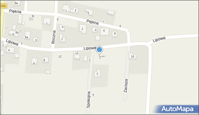 Stary Śleszów, Spokojna, 1, mapa Stary Śleszów