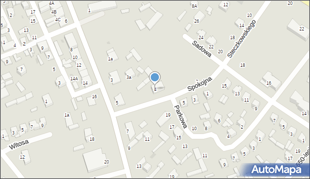 Stawiski, Spokojna, 4, mapa Stawiski