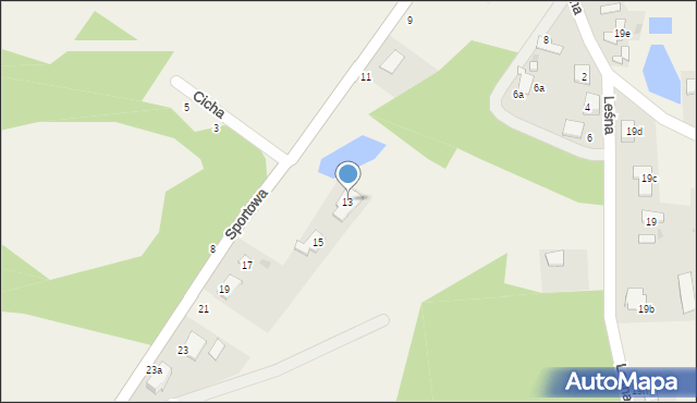 Stawki, Sportowa, 13, mapa Stawki
