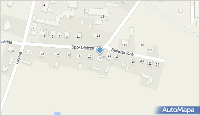 Sterdyń, Spółdzielcza, 12, mapa Sterdyń