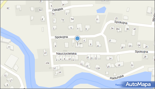 Straszyn, Spokojna, 2, mapa Straszyn