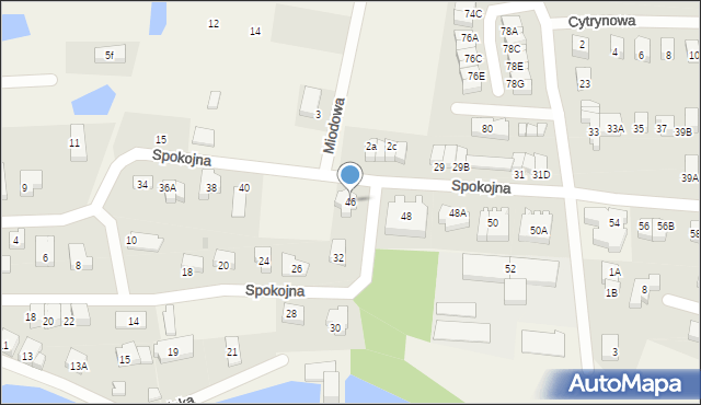 Straszyn, Spokojna, 46, mapa Straszyn