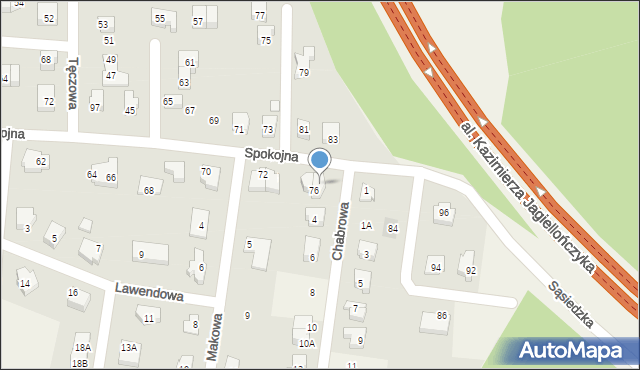 Straszyn, Spokojna, 78, mapa Straszyn