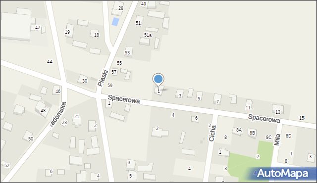 Stromiec, Spacerowa, 1, mapa Stromiec