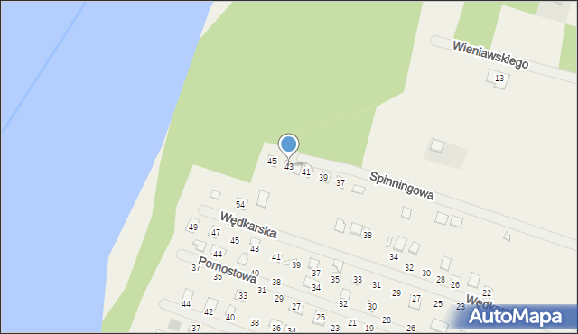 Strykowo, Spinningowa, 43, mapa Strykowo