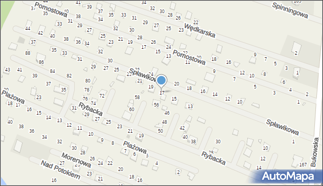 Strykowo, Spławikowa, 17, mapa Strykowo