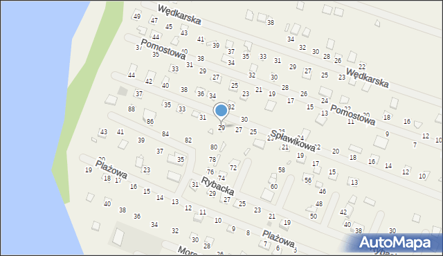 Strykowo, Spławikowa, 29, mapa Strykowo