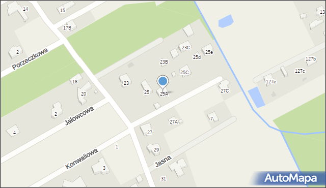 Strzeniówka, Spacerowa, 25A, mapa Strzeniówka