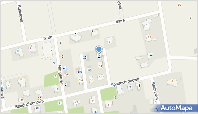 Strzyżewice, Spadochronowa, 12, mapa Strzyżewice