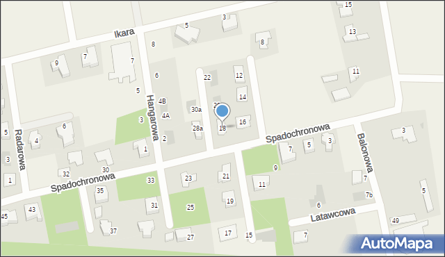 Strzyżewice, Spadochronowa, 18, mapa Strzyżewice