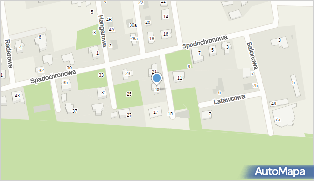 Strzyżewice, Spadochronowa, 19, mapa Strzyżewice