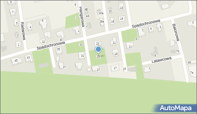 Strzyżewice, Spadochronowa, 25, mapa Strzyżewice