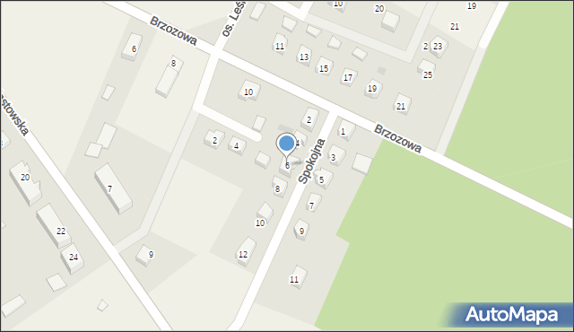 Studzienice, Spokojna, 6, mapa Studzienice