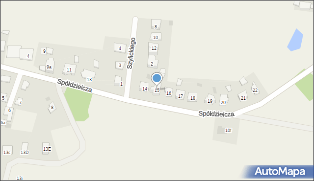 Subkowy, Spółdzielcza, 15, mapa Subkowy