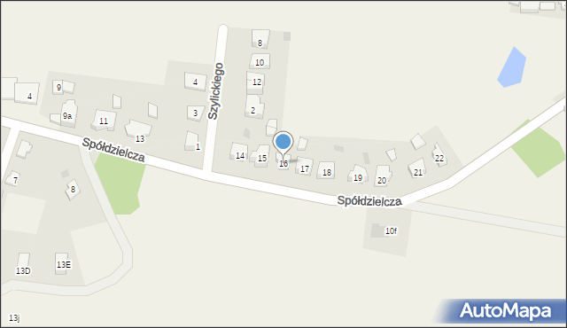 Subkowy, Spółdzielcza, 16, mapa Subkowy