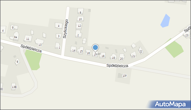 Subkowy, Spółdzielcza, 17, mapa Subkowy
