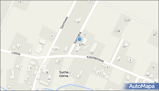 Sucha Górna, Spokojna, 4, mapa Sucha Górna