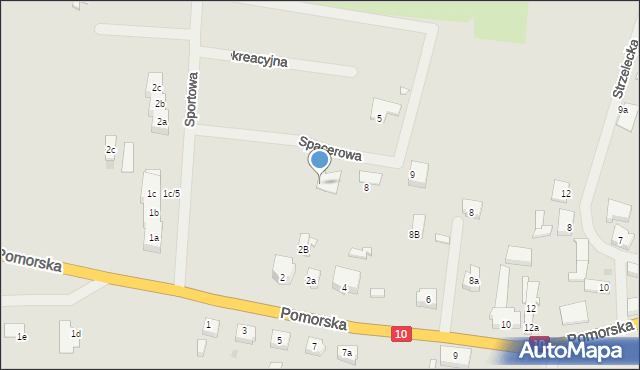 Suchań, Spacerowa, 6, mapa Suchań