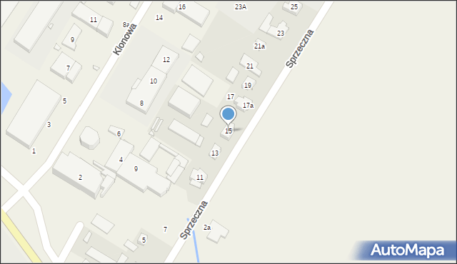 Suchy Las, Sprzeczna, 15, mapa Suchy Las