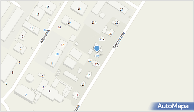 Suchy Las, Sprzeczna, 19, mapa Suchy Las