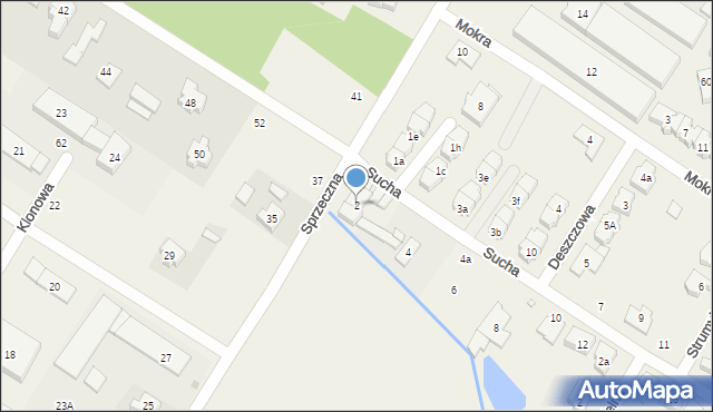 Suchy Las, Sprzeczna, 2, mapa Suchy Las