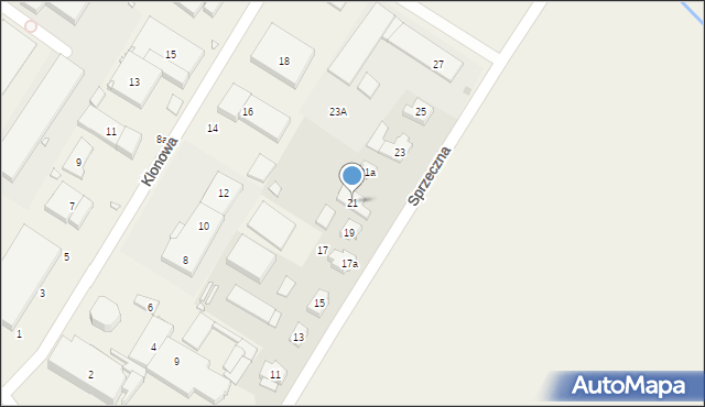 Suchy Las, Sprzeczna, 21, mapa Suchy Las