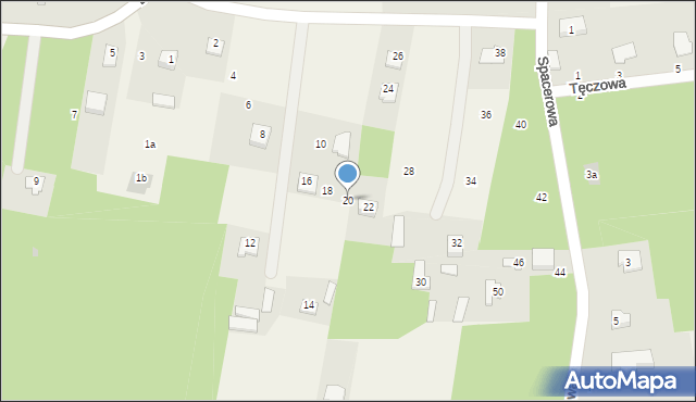 Sulbiny, Spacerowa, 20, mapa Sulbiny