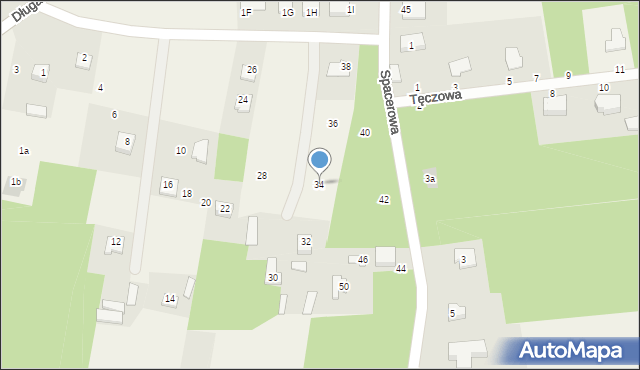 Sulbiny, Spacerowa, 34, mapa Sulbiny