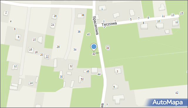 Sulbiny, Spacerowa, 42, mapa Sulbiny