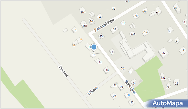 Sulbiny, Spokojna, 12, mapa Sulbiny