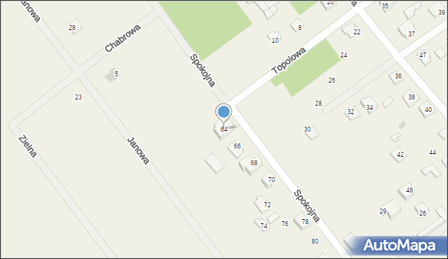 Sulbiny, Spokojna, 64, mapa Sulbiny