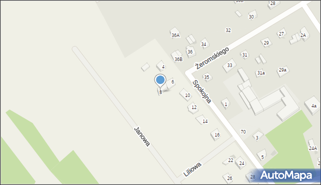 Sulbiny, Spokojna, 8, mapa Sulbiny