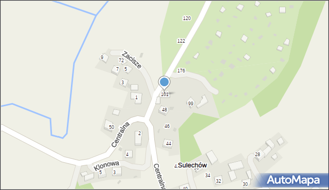 Sulechów, Spacerowa, 101, mapa Sulechów