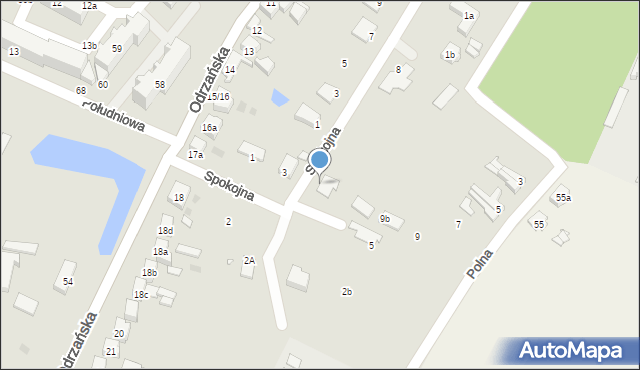 Sulechów, Spokojna, 4, mapa Sulechów