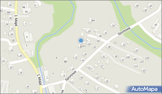 Sułkowice, Sportowa, 20, mapa Sułkowice