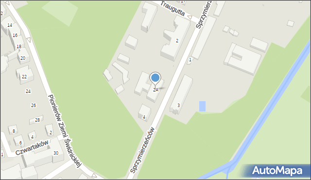 Świdnica, Sprzymierzeńców, 2A, mapa Świdnicy