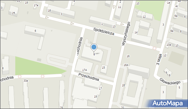 Świdnik, Spółdzielcza, 4, mapa Świdnika