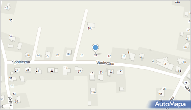 Świerczyniec, Społeczna, 14, mapa Świerczyniec